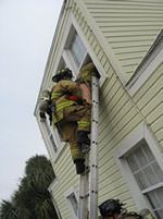 Firefighters Ladder Rescue